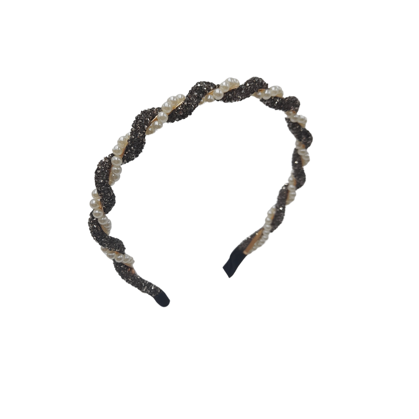 Diadema de Perlas con Strass