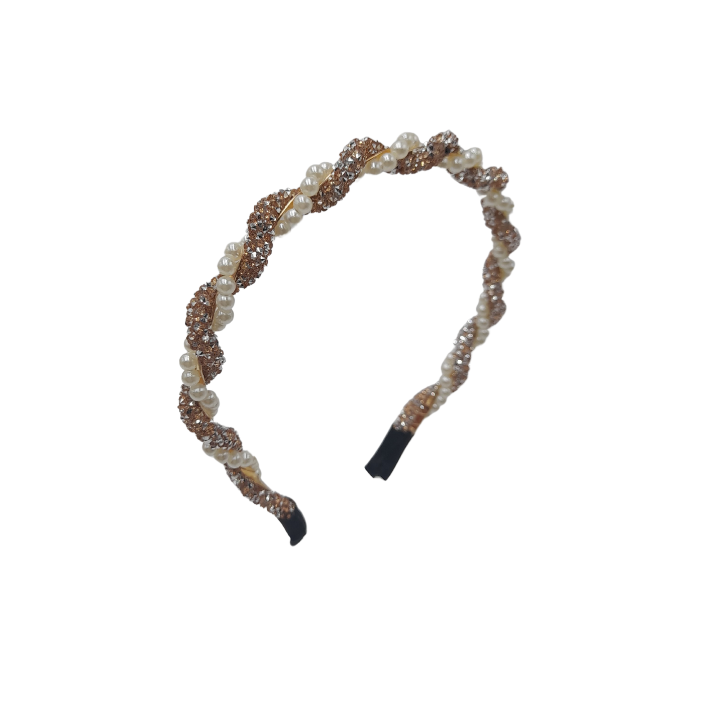 Diadema de Perlas con Strass