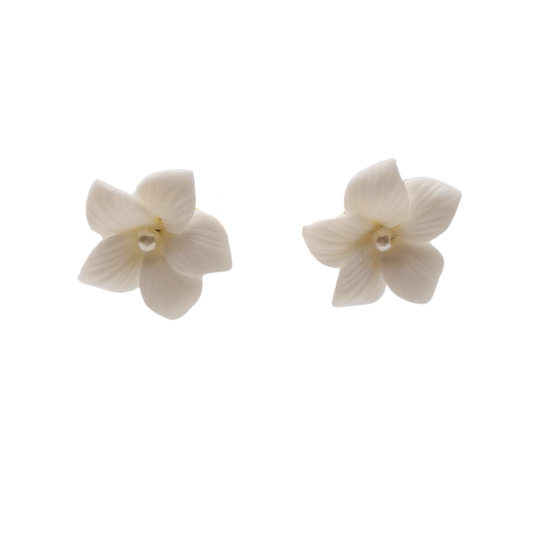 Aros flor de porcelana